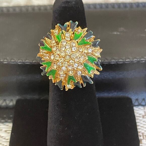 Vintage cocktail ring adj size - Picture 1 of 8